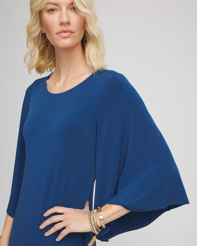 3/4 Flutter-Sleeved Maxi Dress - image 4